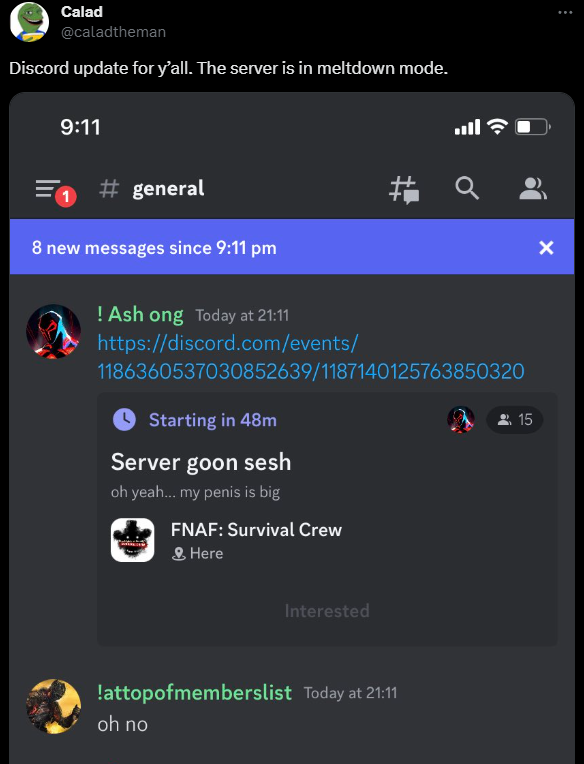 Nguồn ảnh: FNAF: Survival Crew Discord server
