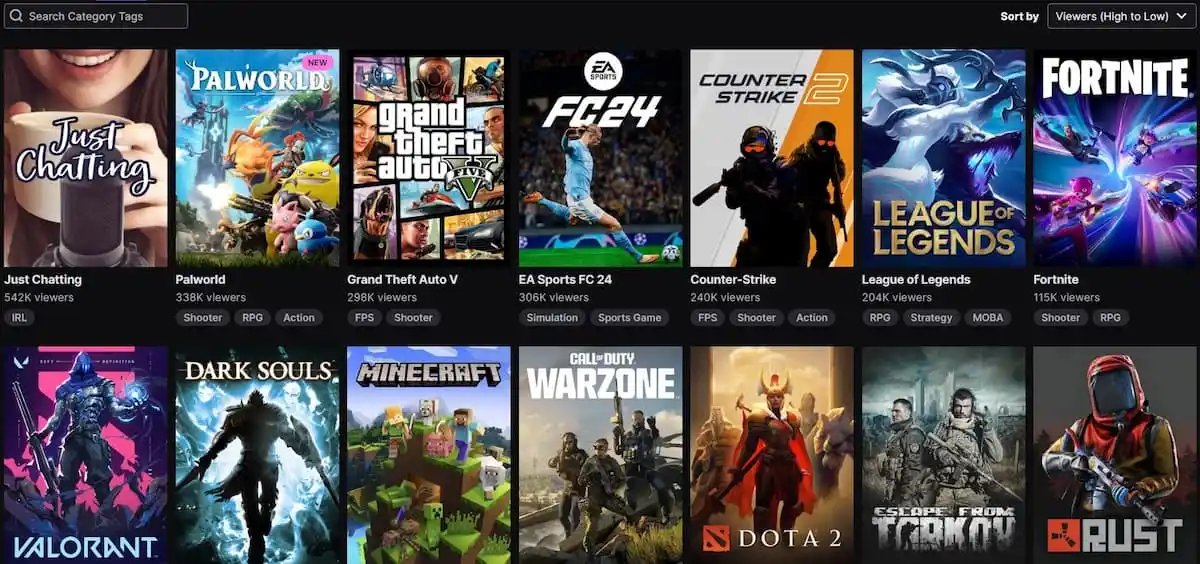 Palworld lên top viewership của Twitch