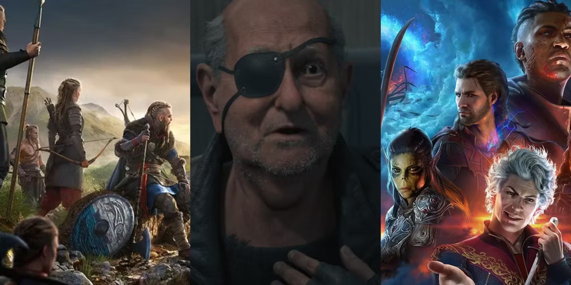 games-to-play-if-you-like-gow-ragnarok-feature-image-ac-valhalla-odinalan-wake-2-baldur-s-gate-3-art
