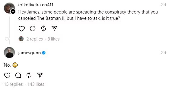 james-gunn-responds-to-the-batman-2-cancellation-rumors