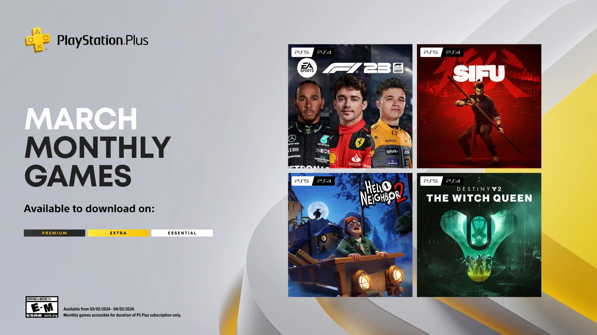 Sony công bố các game miễn phí cho người dùng PlayStation Plus Essential trong tháng 3
