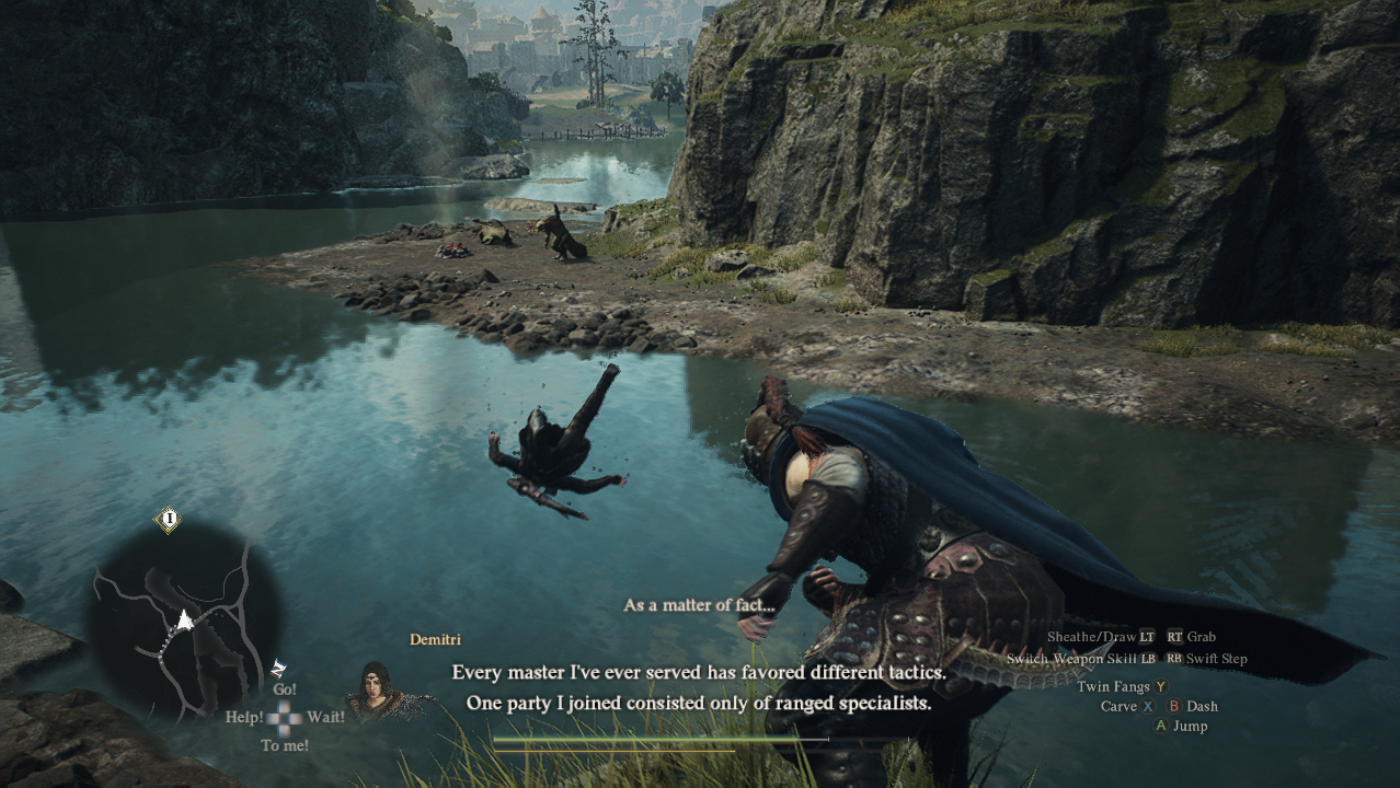 Người chơi Dragon's Dogma 2 thi nhau quăng NPC Pawn xuống biển để tránh Dragonsplague