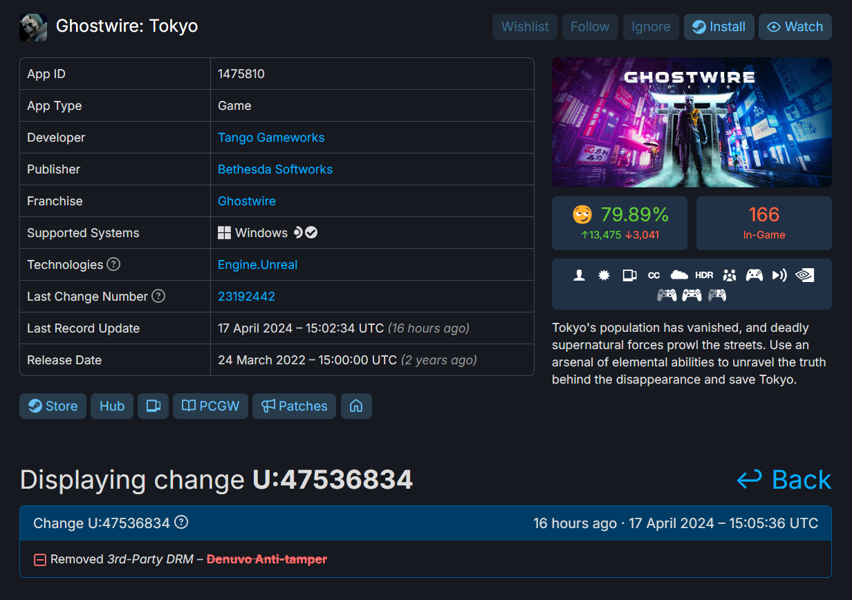 Ghostwire: Tokyo bất ngờ được gỡ bỏ Denuvo