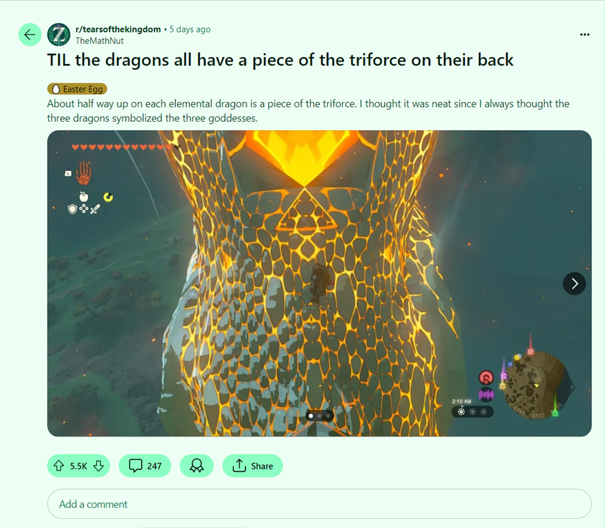 Người chơi The Legend of Zelda: Tears of the Kingdom “dí rồng tắt thở” sau phát hiện mới