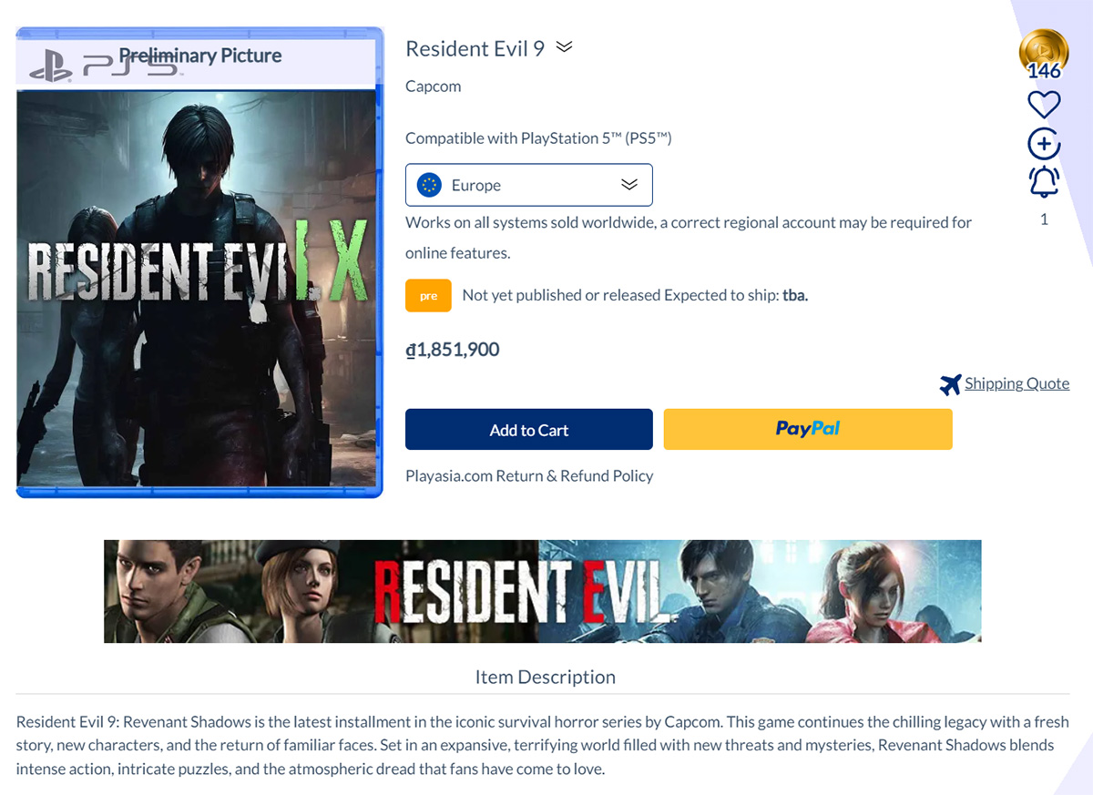 Resident Evil 9 bất ngờ bị lộ cùng với bản PS5 của Code Veronica, Resident Evil 0, Resident Evil 5