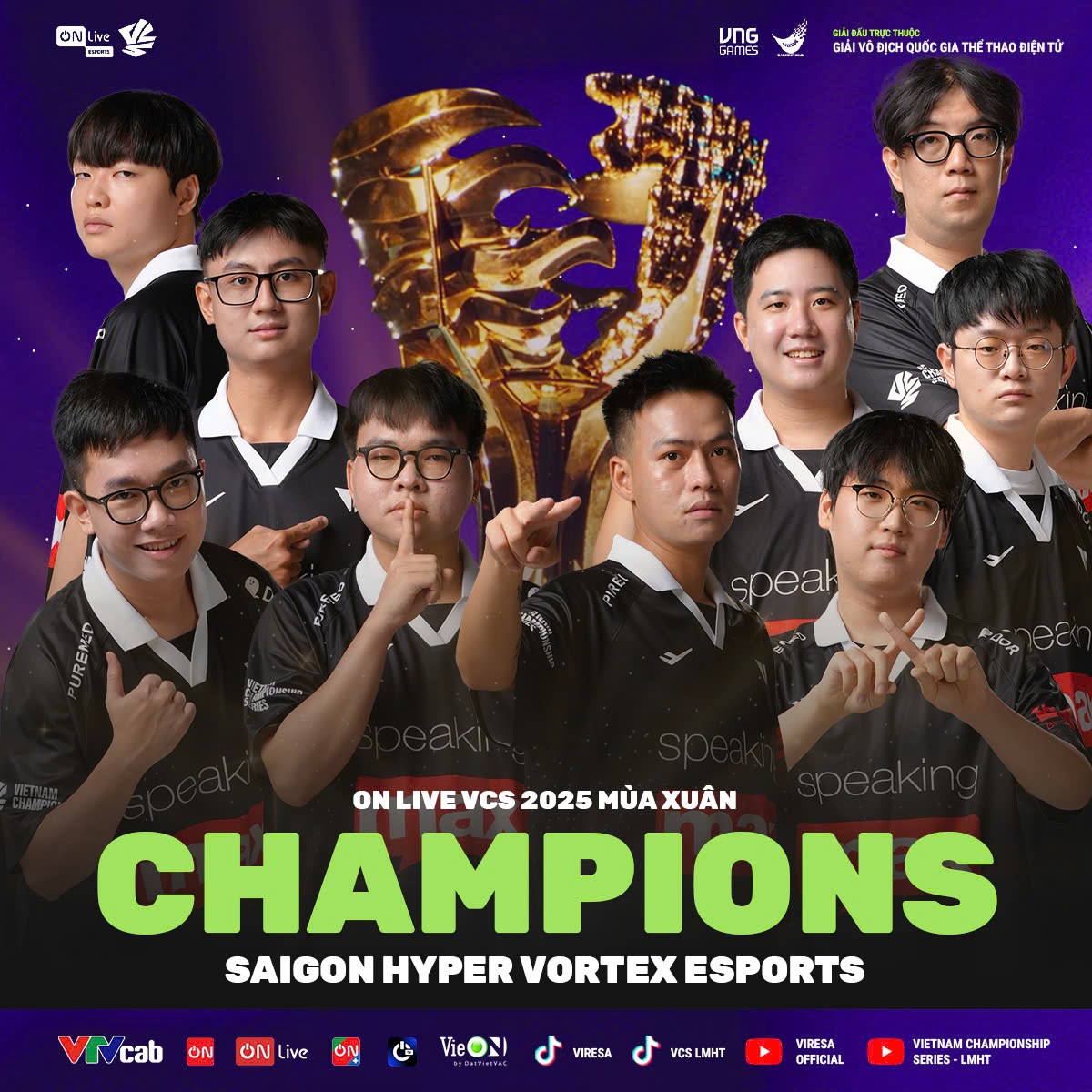 Tân vương VCS mùa xuân 2025 gọi tên HVE-gamelade