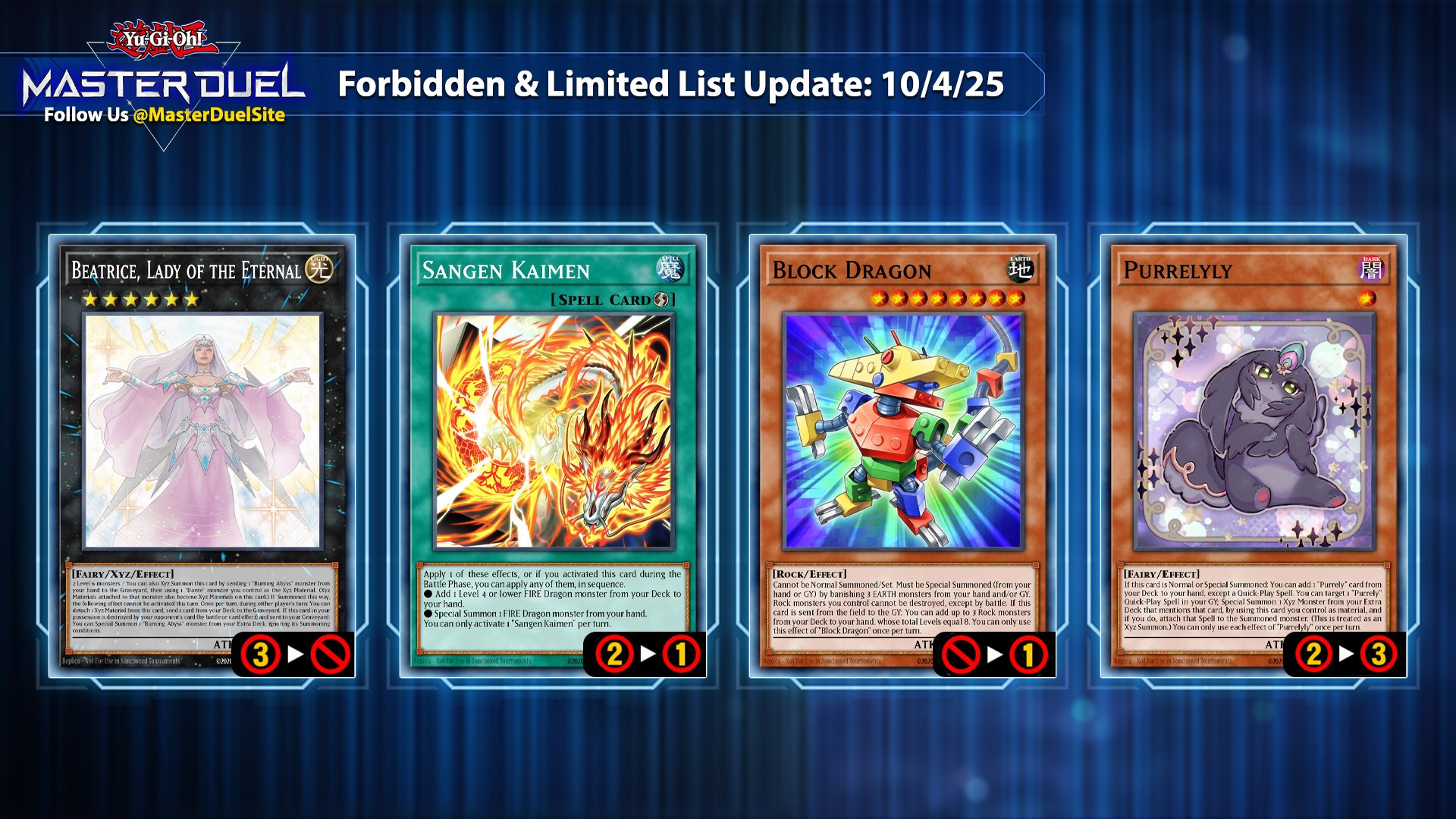 Yu-Gi-Oh Master Duel công bố danh sách cấm và limit tháng 4-gamelade