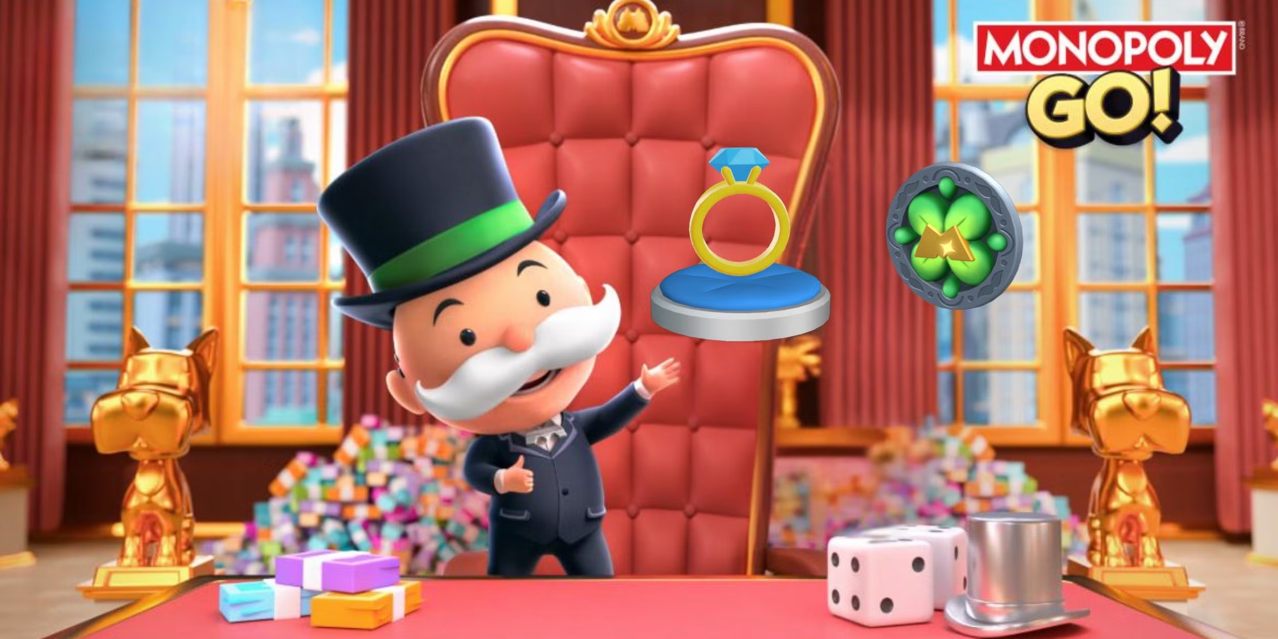 "Giải mã" bí ẩn nhẫn Bling Ring & khiên Lucky Clover trong Monopoly GO - Gamelade