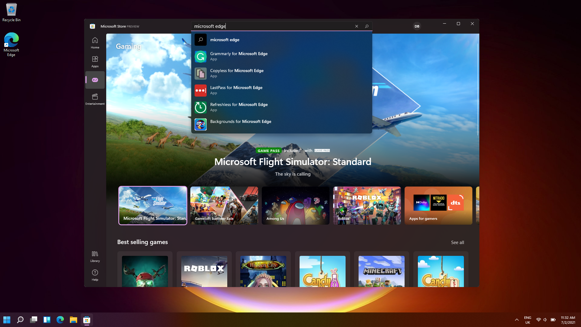 Microsoft store được cho là đang thử nghiệm tích hợp steam-gamelade