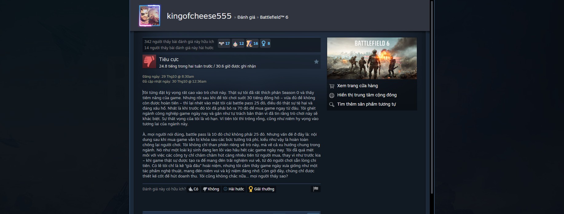 Battlefield 6 hứng 'bão' đánh giá 'trái chiều' trên Steam: Người chơi bức xúc vì quảng cáo, tố bị nhà phát hành 'bỏ rơi' - Gamelade