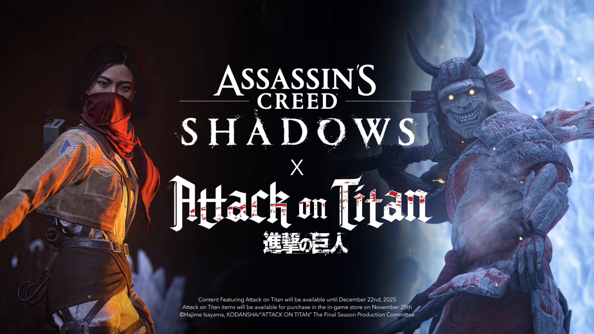 Assassin’s Creed Shadows ra mắt sự kiện kết hợp cùng Attack on titan-gamelade