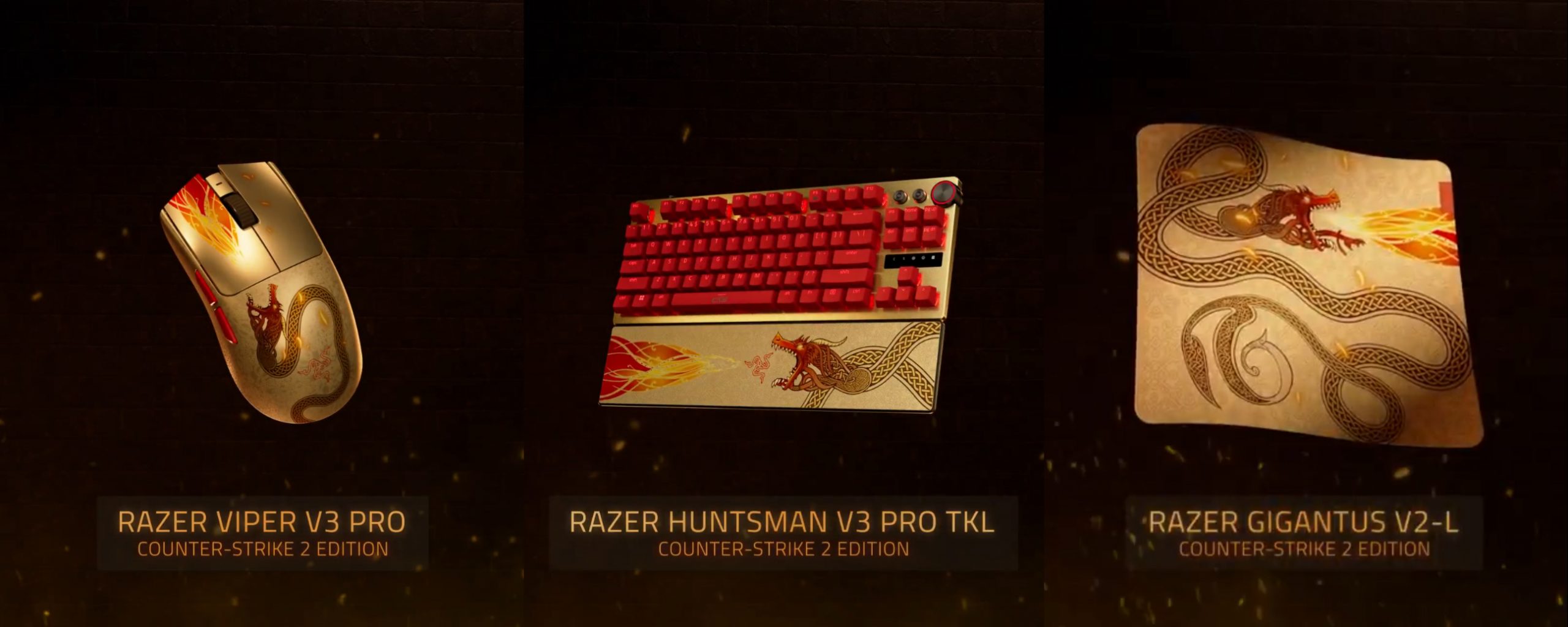 Razer ra mắt bộ sưu tập gaming gear lấy cảm hứng Dragon Lore của CS2-gamelade