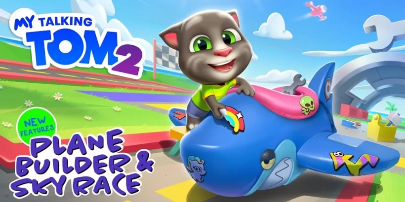 My Talking Tom 2 cất cánh với bản cập nhật Plane Builder và Sky Race mới-gamelade