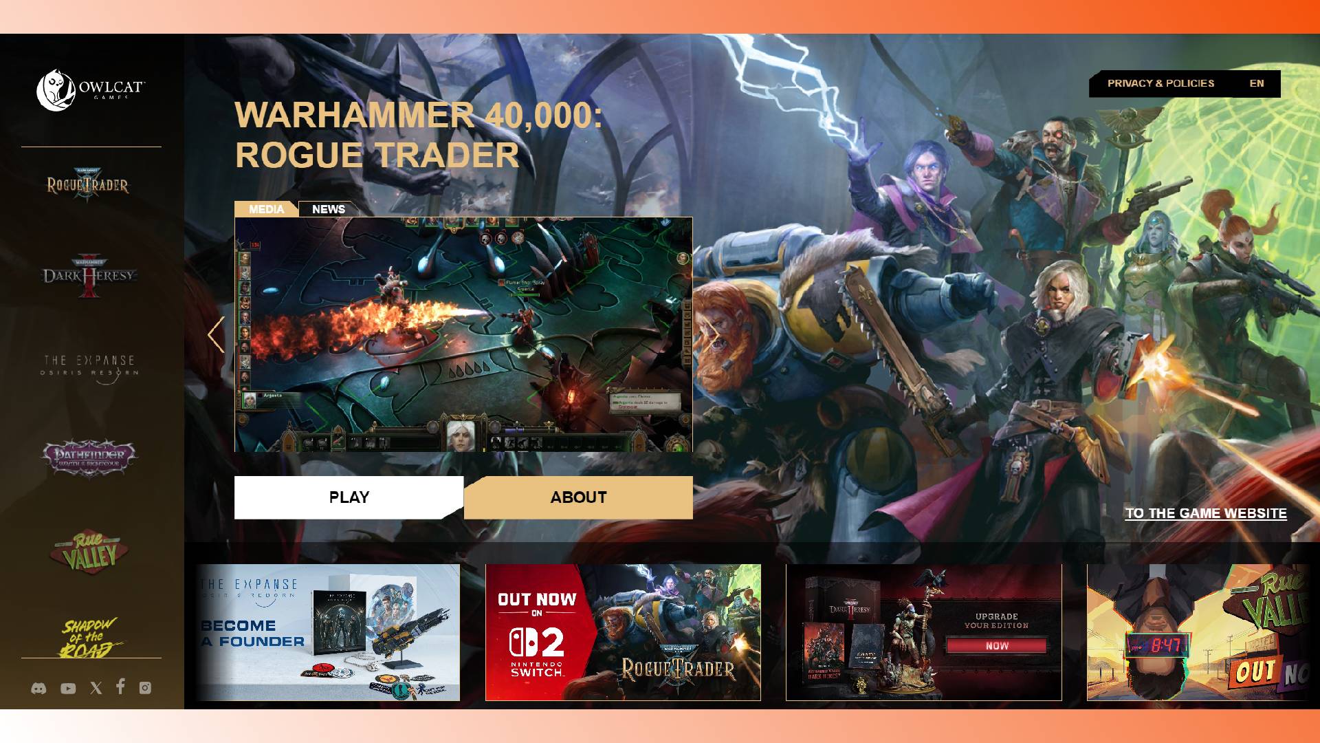 Warhammer 40k Rogue Trader ra mắt launcher riêng, nhận lại nhiều phản ứng trái chiều - gamelade