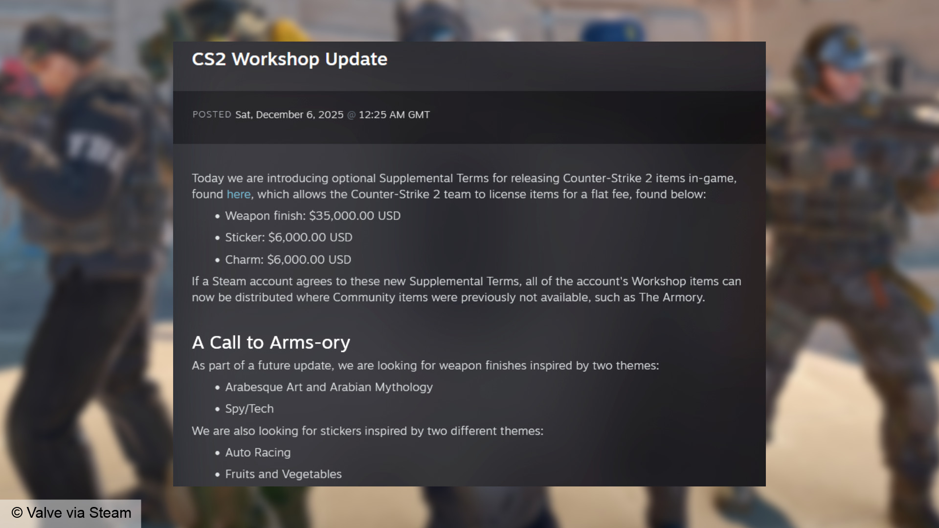 Valve cập nhật CS2 Workshop, khởi động chiến dịch tìm kiếm thiết kế skin mới cho Counter-Strike 2 - Gamelade