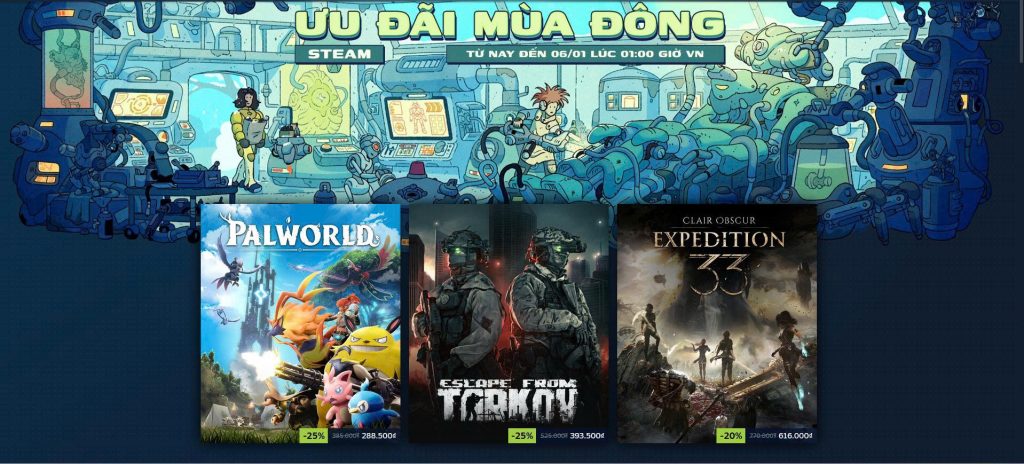 Steam Winter Sale 2025 chính thức khởi động-gamelade