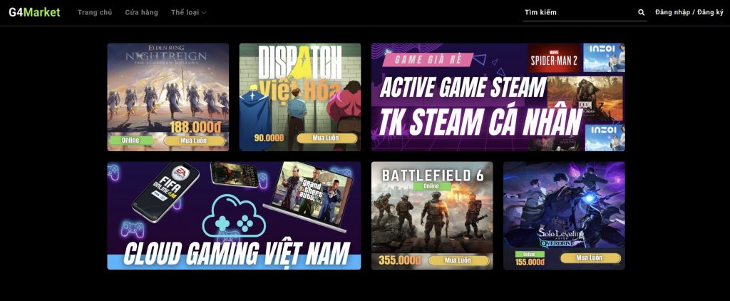 Giải pháp sở hữu game bản quyền và đánh giá độ tin cậy của G4Market - Gamelade