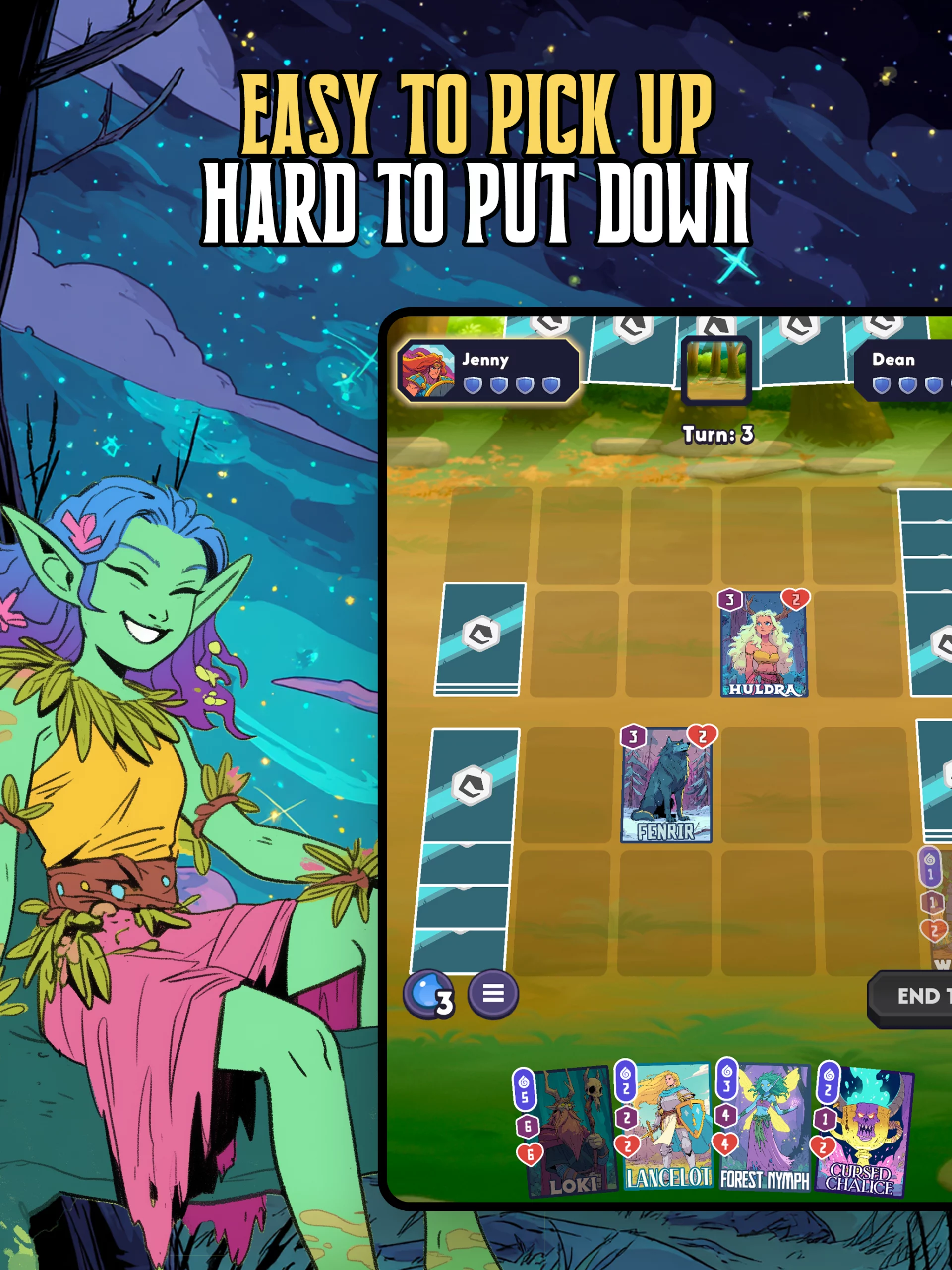 Mystic Realms tham gia đường đua card battler mobile với phong cách thần thoại màu sắc - gamelade