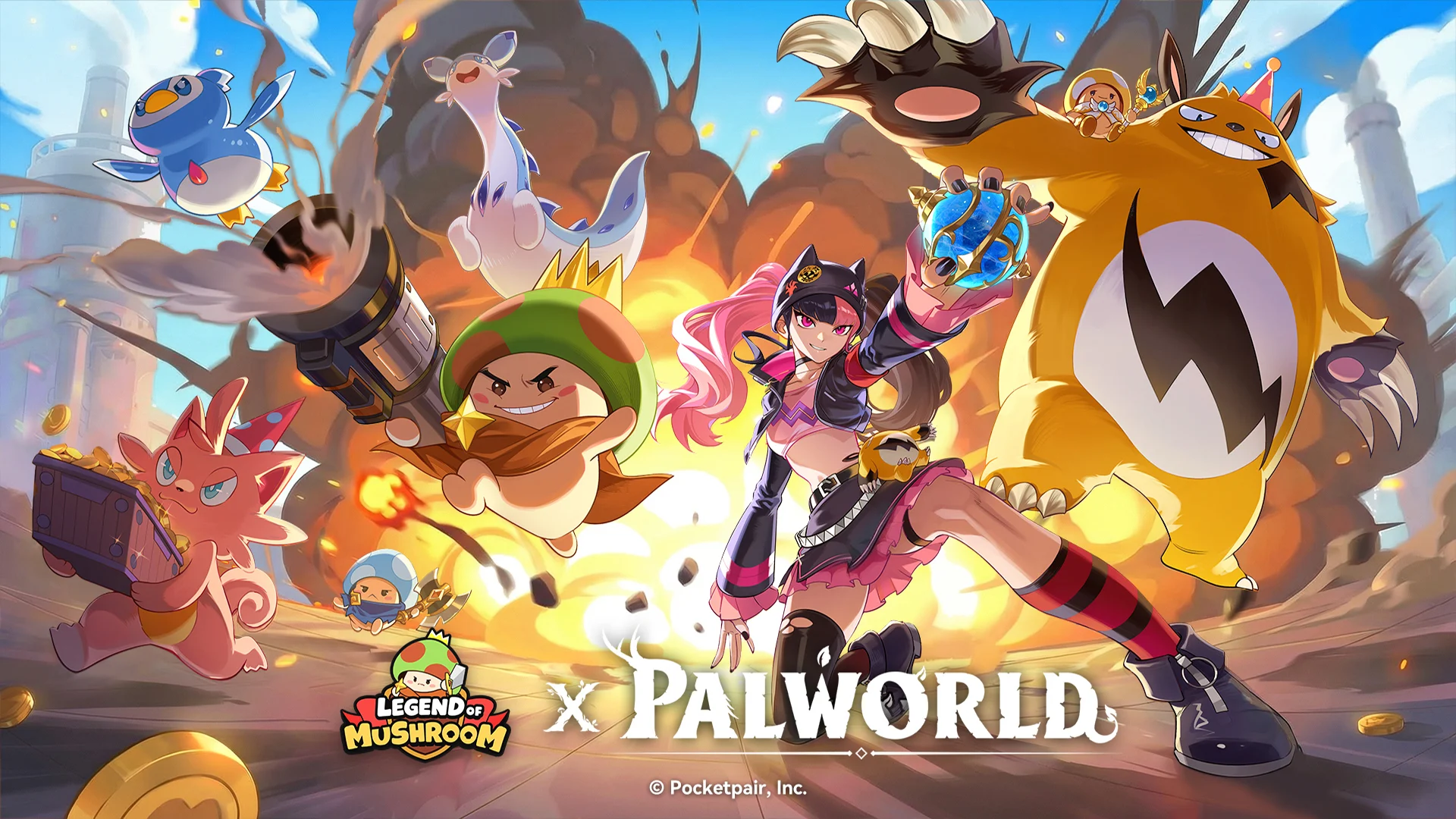 Legend of Mushroom hợp tác Palworld, mang dàn sinh vật Pals và chế độ mới vào game - gamelade