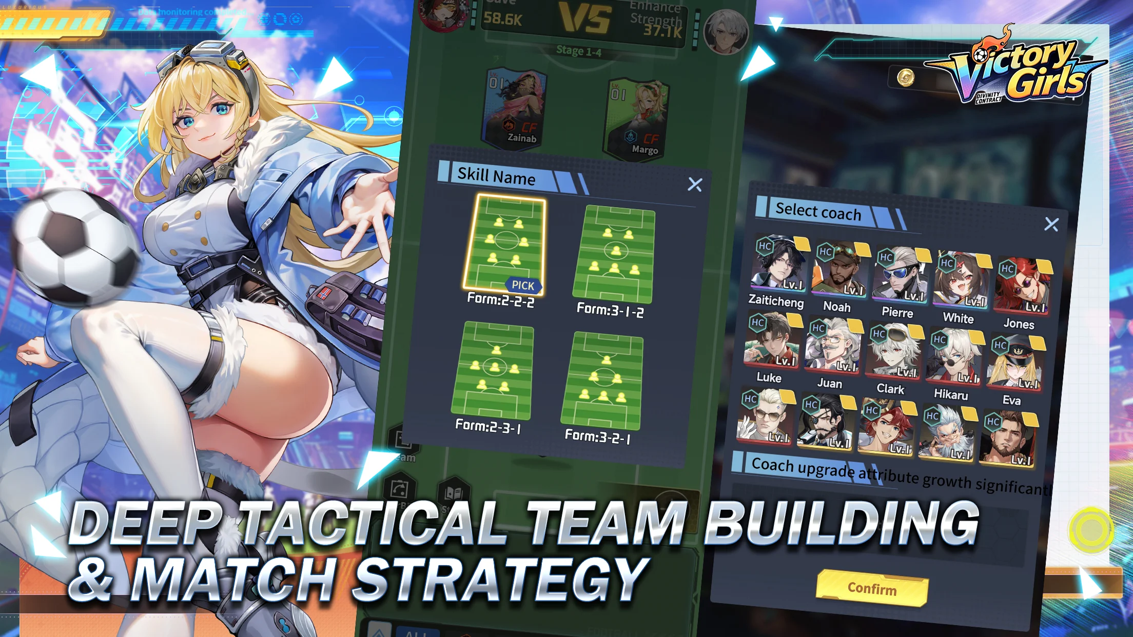 Victory Girls: Anime Soccer khuấy đảo mobile với lối chơi mới kết hợp bóng đá chiến thuật với thẻ bài - gamelade