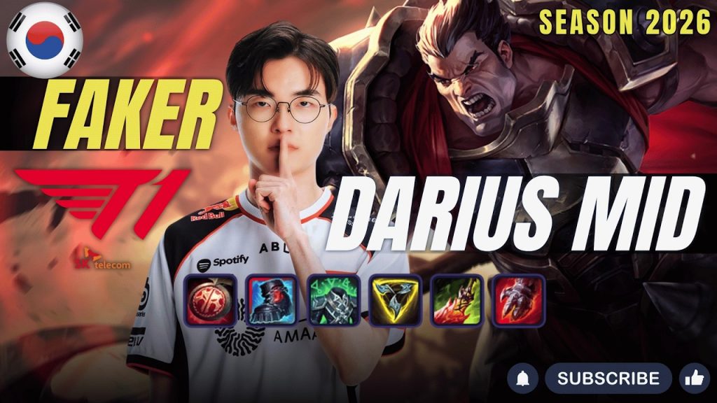 Faker thử nghiệm Darius đường giữa trong xếp hạng đơn-gamelade