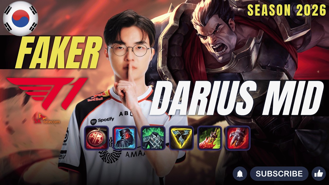 Faker thử nghiệm Darius đường giữa trong xếp hạng đơn-gamelade