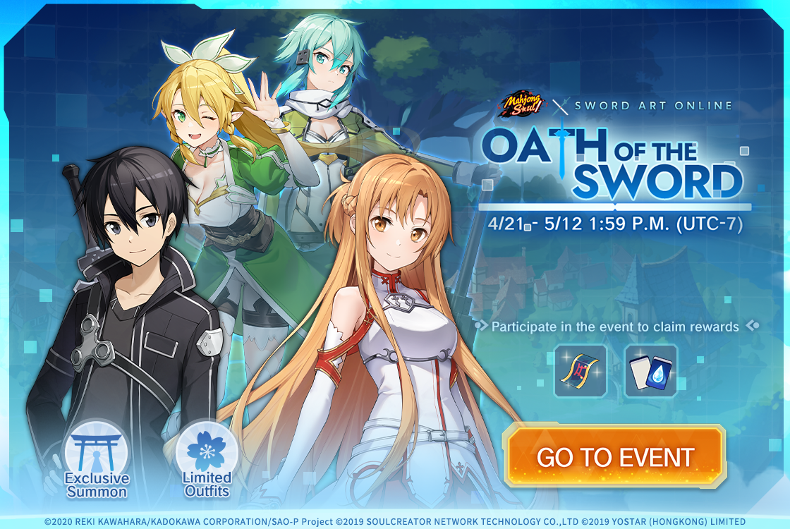 Mahjong Soul tung màn collab lớn với Sword Art Online - gamelade