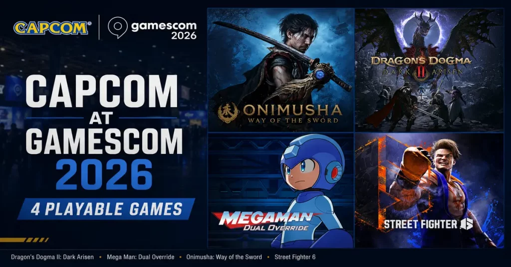 Capcom mang hai thương hiệu huyền thoại Mega Man và Onimusha đến Gamescom 2026-gamelade