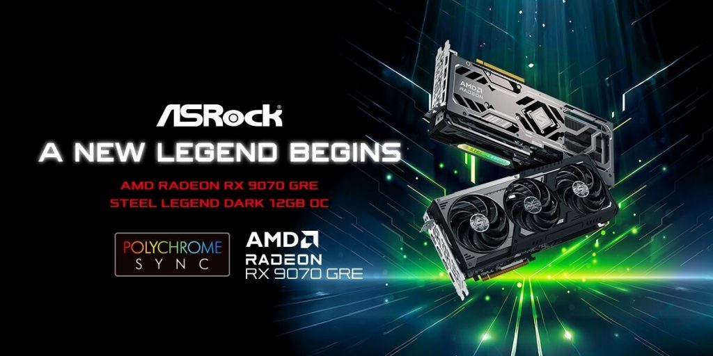 ASRock trình làng card đồ họa RX 9070 GRE Steel Legend Dark 12GB OC-gamelade
