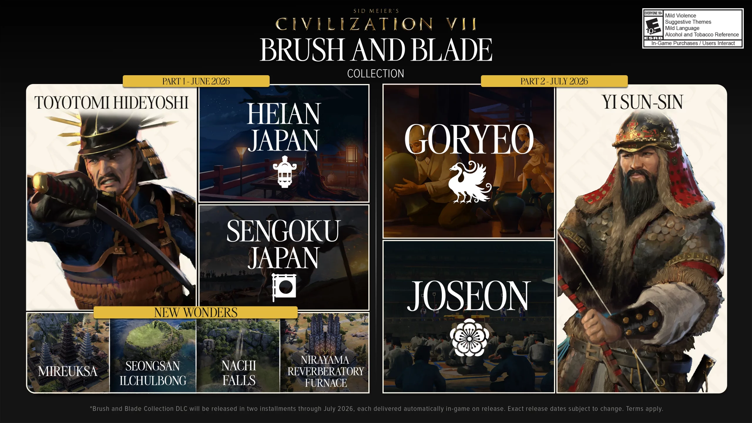 Civilization 7 ra mắt bản DLC Brush and Blade mang đậm bản sắc Nhật Bản và Hàn Quốc-gamelade