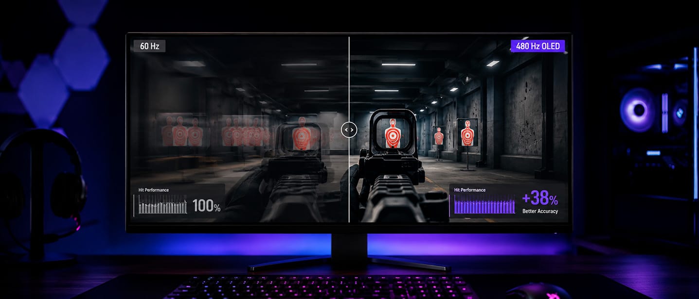 LG Display chứng minh màn hình 480Hz giúp tăng 38% hiệu suất chơi game-gamelade