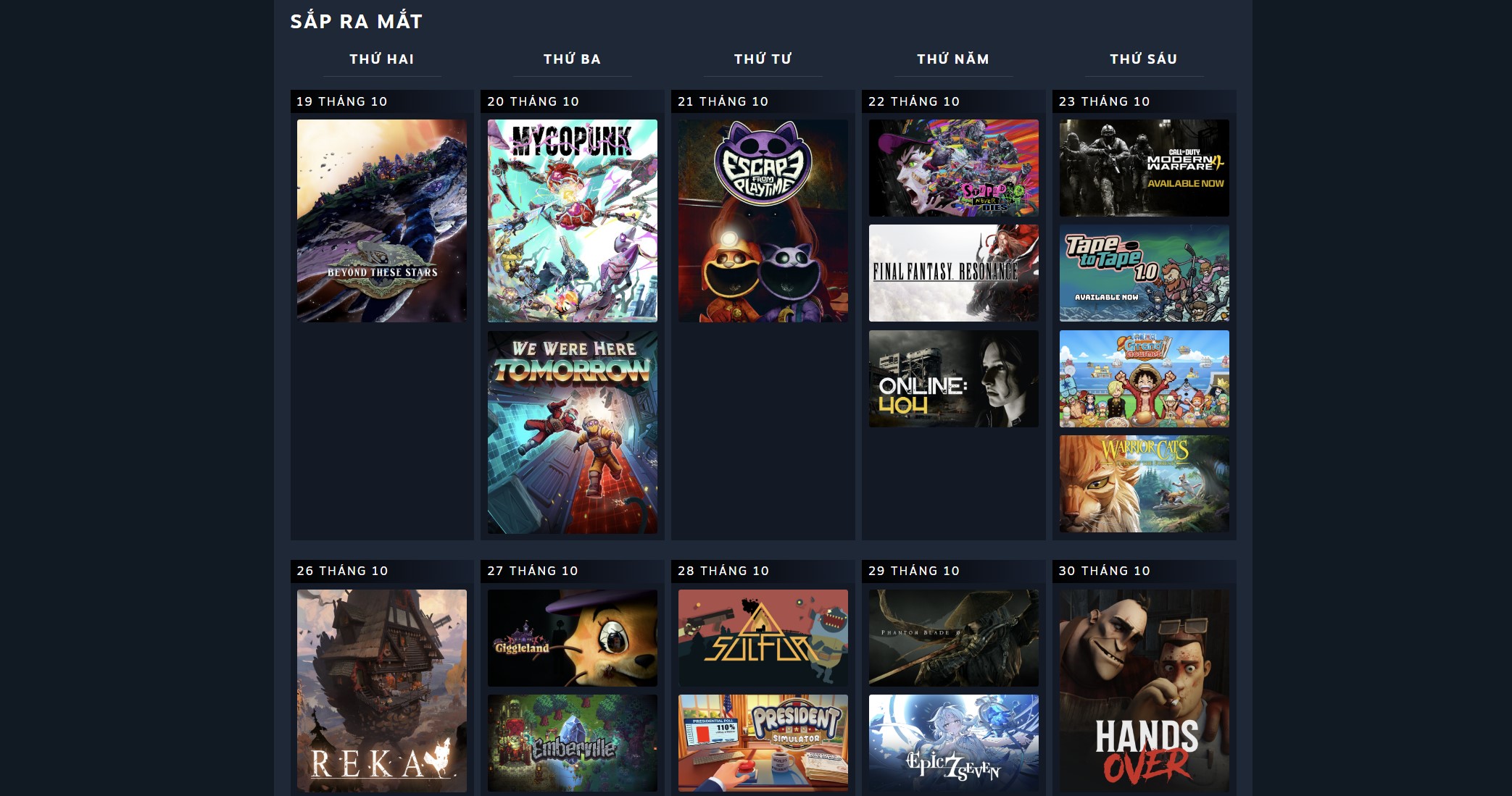 Tính năng Personal Calendar chính thức ra mắt trên Steam - Gamelade