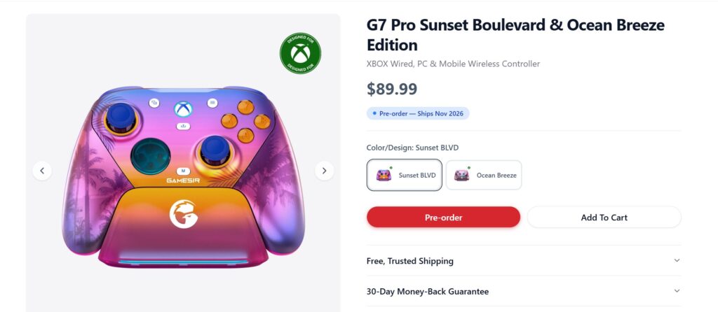 GameSir ra mắt tay cầm G7 Pro mang âm hưởng tựa game GTA 6 - Gamelade