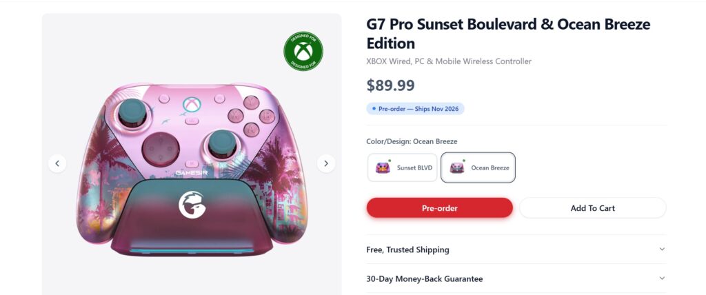 GameSir ra mắt tay cầm G7 Pro mang âm hưởng tựa game GTA 6 - Gamelade